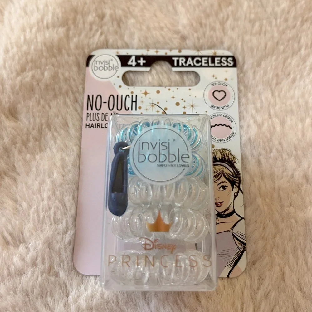 3/$20 ✨NWT Invisibobble Disney Princess Cinderella Traceless Hair Ties x5